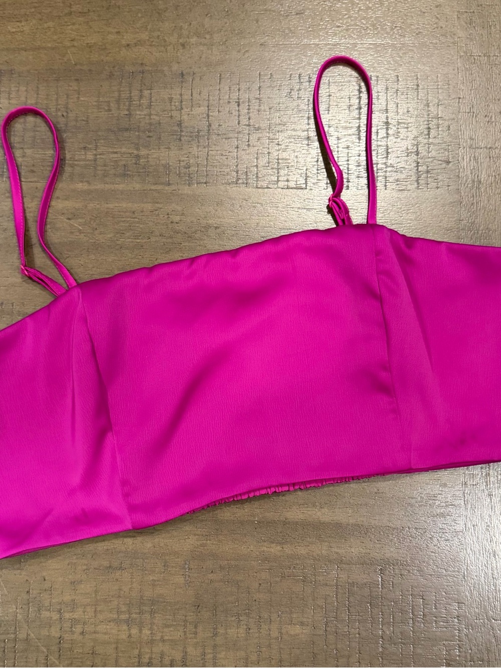 House of Harlow 1960 Women’s Hot Pink Bandeau Top with Adjustable Straps L